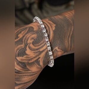 Tennis Bracelet (Silver) - Fashion Nova
